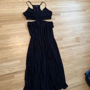 Black express cutout maxi dress sz xl